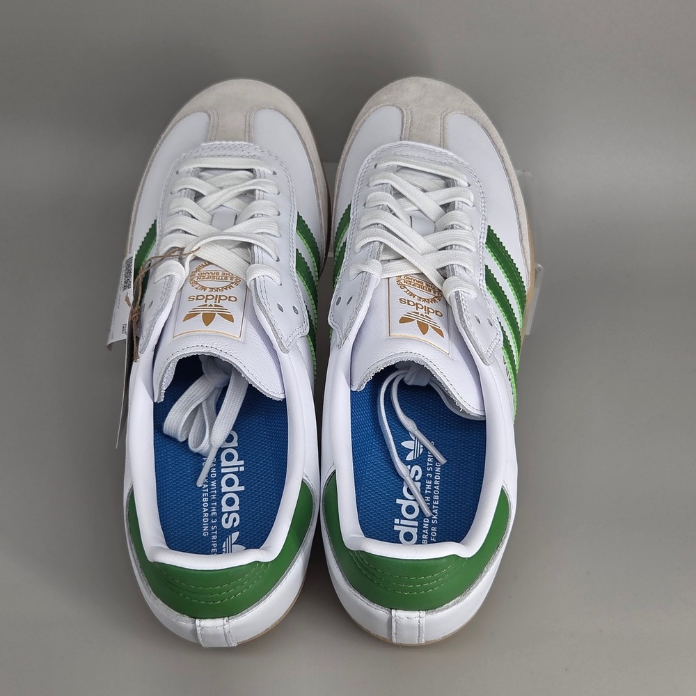 Adidas Samba ADV Sneakers Mens 10.5 White Green Gum JP8522 Skateboarding Retro - Picture 4 of 8